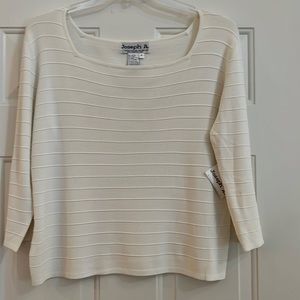 💐SALE💐BEAUTIFUL JOSEPH A CRÈME 3/4 SLEEVE TOP